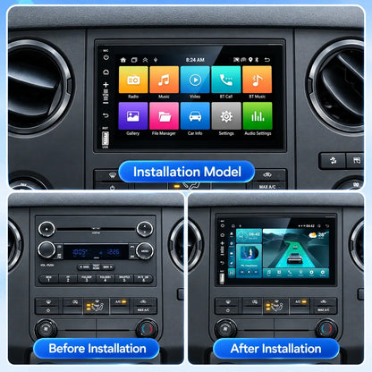 Autoradio Android pour Ford F-150, F-250, Edge, Mustang & Taurus (2004–2008) – 4 Go RAM / 64 Go de stockage