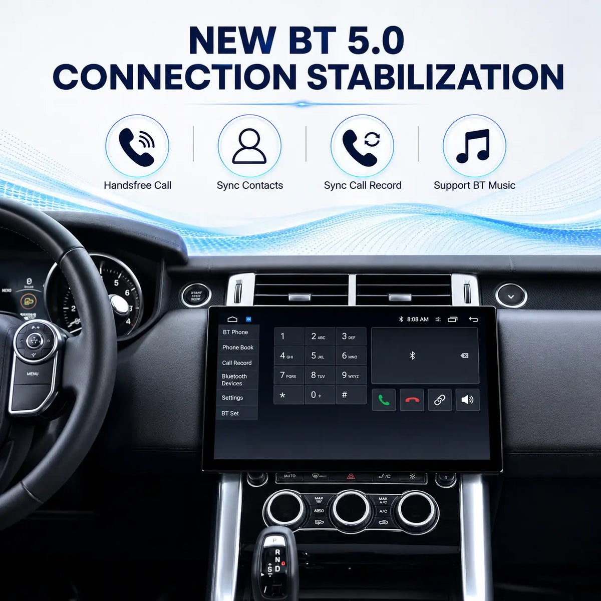 Autoradio Android 15 pour Range Rover Vogue L405 2013–2017 – 13,3″ Full HD, CarPlay & Android Auto sans fil
