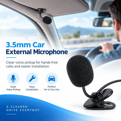 Microphone audio mains libres universel 3,5 mm pour autoradio stéréo