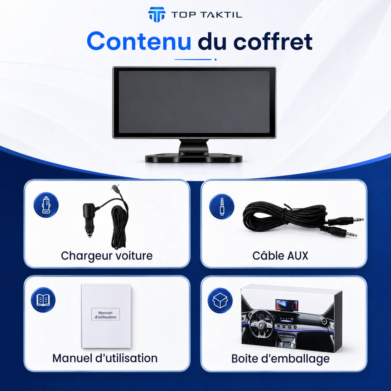 Écran CarPlay; Android Auto sans Installation 11,26 pouces