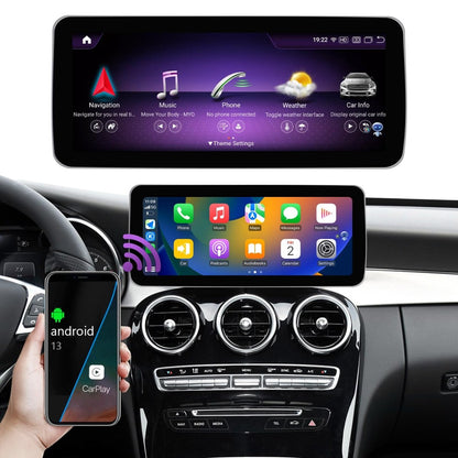 TOPTAKTILAutoradio Android 13 taille 12.3'' pour Mercedes C/GLC W205 2015 - 2018 | CarPlay, Android Auto