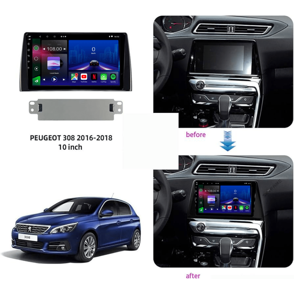 TOPTAKTILPeugeot 308 | 2016 - 2018 | Android 15 Autoradio | Apple CarPlay | Android Auto