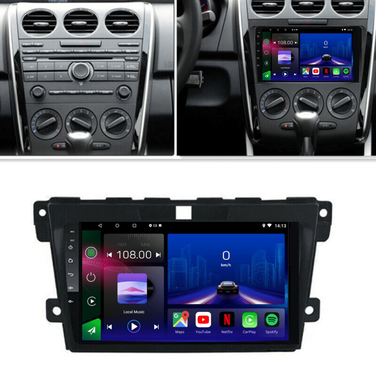 TOPTAKTILMazda CX 7 | 2007 - 2012 | Android 15 Autoradio | Apple CarPlay | Android Auto