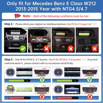 TOPTAKTILÉcran Tactile 12.3 Pouces CarPlay pour Mercedes Classe E W212 – Remplacez l'écran d'origine (2013 - 2015)