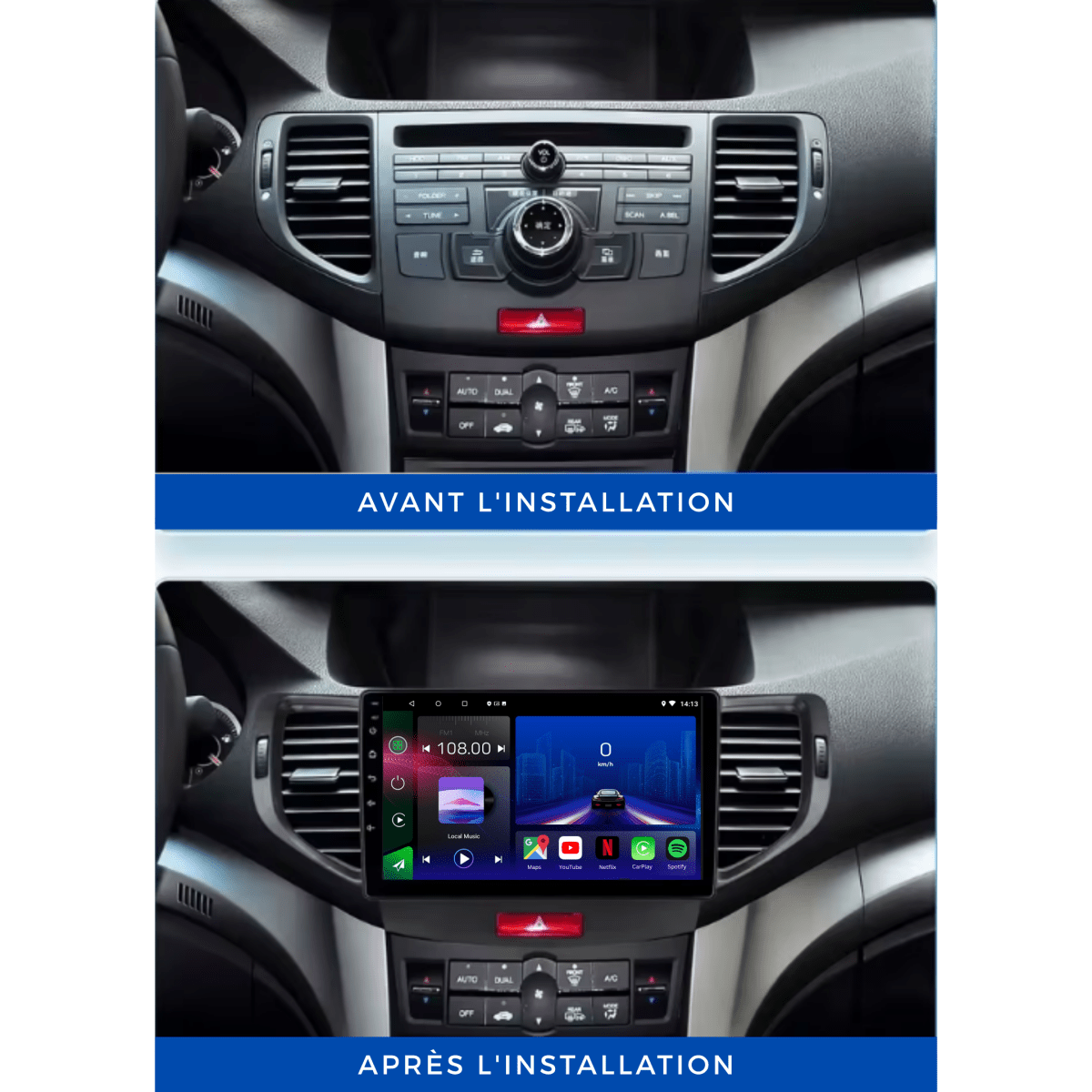 TOPTAKTILHonda Accord | 2008 - 2012 | Android 13 Autoradio | Apple CarPlay | Android Auto