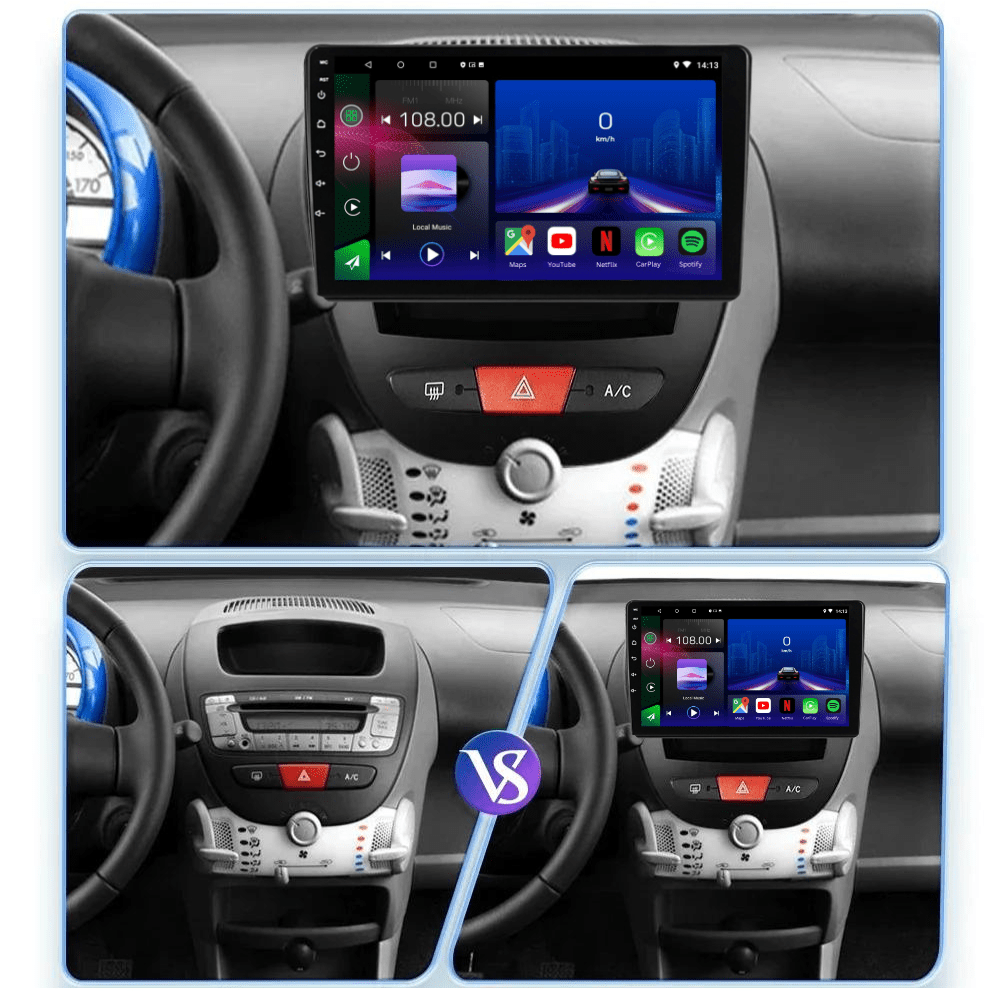 TOPTAKTILCitroen C1 | Peugeot 107 | Toyota Aygo 2005 - 2014| Android 15 Autoradio | Apple CarPlay | Android Auto