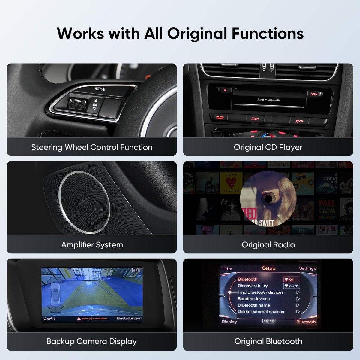 TOPTAKTILAutoradio 12,3" pour Audi A4/A5/S4/S5 B8 (2009 - 2016) avec CarPlay & Android Auto