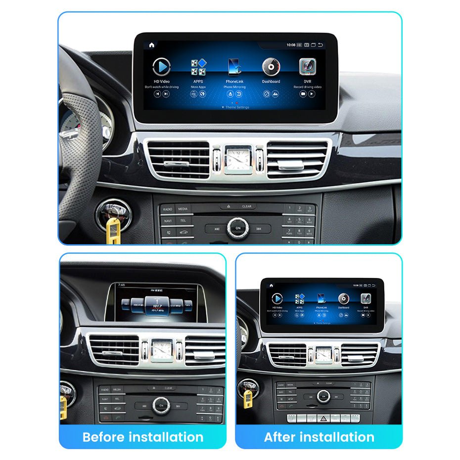 TOPTAKTILMercedes E Class 2009 - 2016 W212 S212 Android 15 Autoradio CarPlay & Android Auto NTG 4.0 4.5 5.0