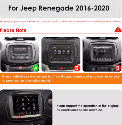 TOPTAKTILJeep Renegade | 2016 - 2020 | Android 15 Autoradio | Apple CarPlay | Android Auto