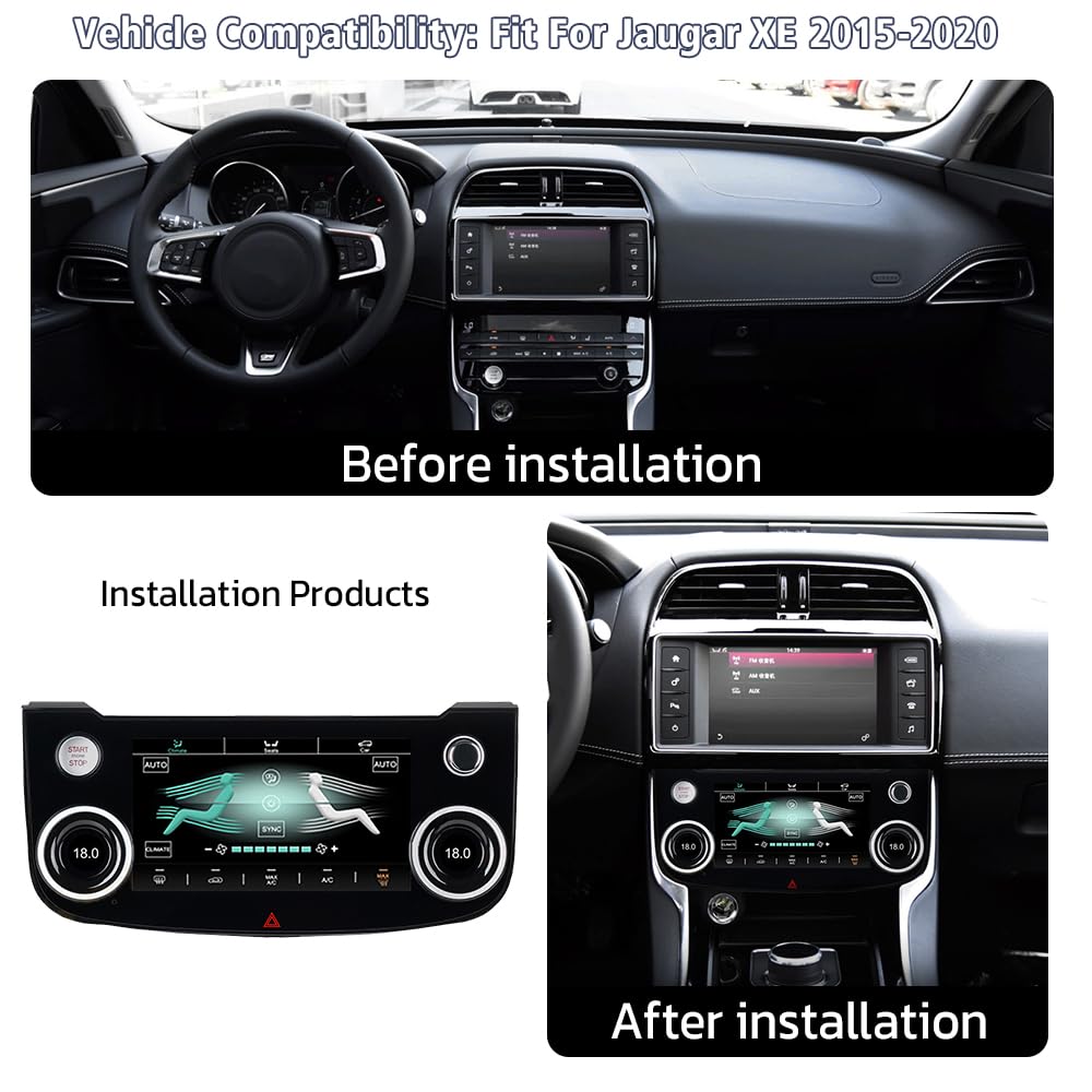 TOPTAKTILÉcran Climatique Tactile 10" pour Jaguar XE/XEL/XF/XFL/F - PACE (2015 - 2019) – Remplacement DirectÀ domicile