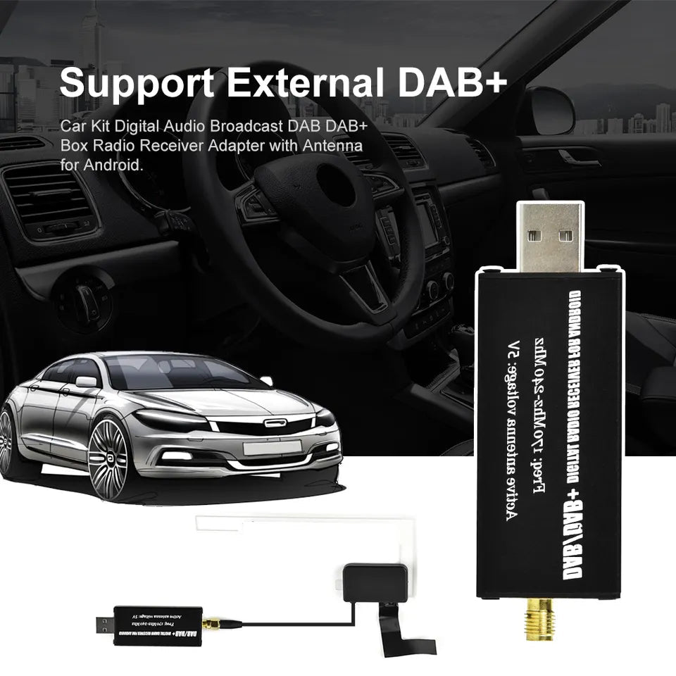 TOPTAKTILAdaptateur d'antenne DAB+ Dongle pour autoradio Android