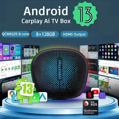 TOPTAKTILAdaptateur CarPlay Sans Fil AI – Android 13 | GPS | RAM 8G| Stockage 128G