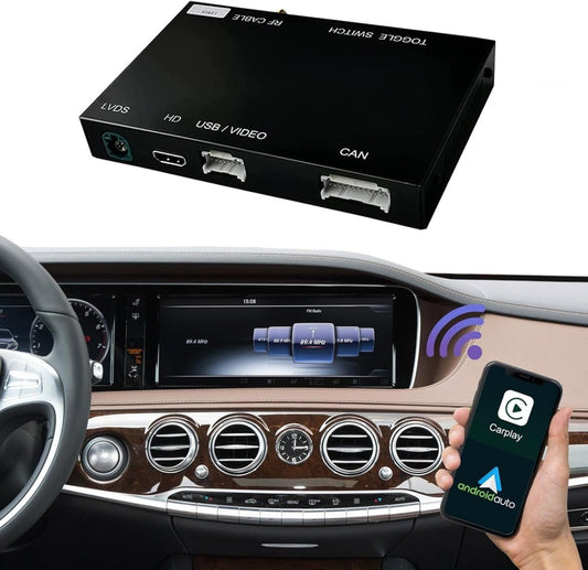 TOPTAKTILKit de Rétrofit CarPlay & Android Auto Sans Fil pour Mercedes - Benz S - Class W222 (2014 - 2020, NTG5.0)À domicile