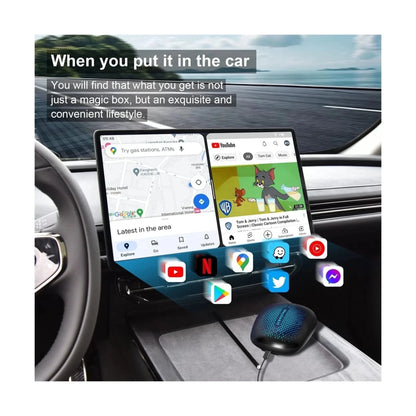 TOPTAKTILAdaptateur CarPlay Sans Fil AI – Android 13 | GPS | RAM 8G| Stockage 128G