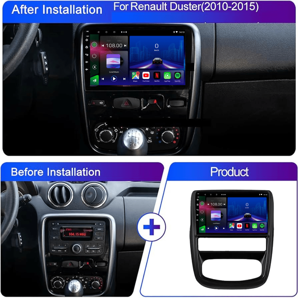 TOPTAKTILDacia Duster | 2010 - 2015 | Android 15 Autoradio | Apple CarPlay | Android Auto