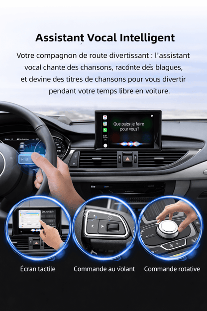 TOPTAKTILCarPlay Android Auto Decoder for Audi A6 (2012 - 2015) & A7 Q7 A8(2010 - 2018) MMI 3GÀ domicile