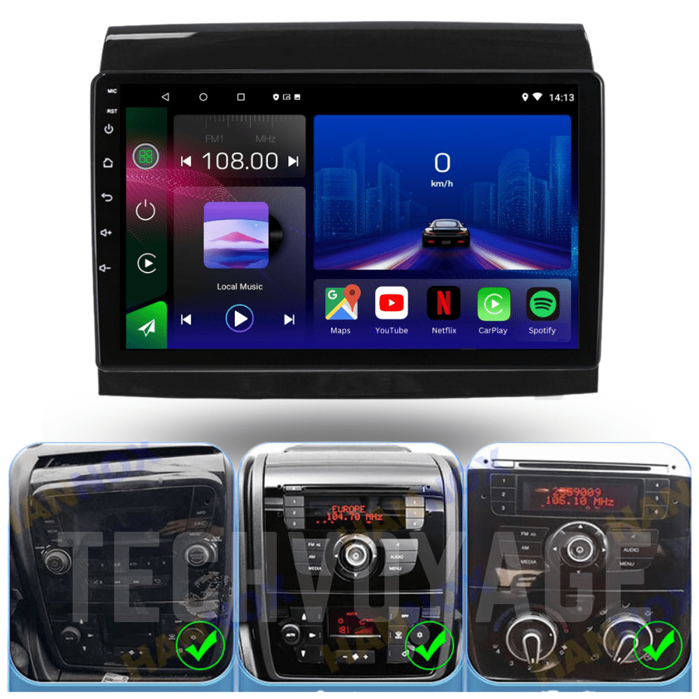 TOPTAKTIL Adaptateur CarPlay Sans Fil | AI Box Android 13 Voiture | Integration CarPlay Android Auto