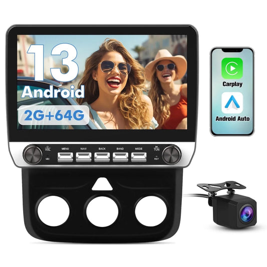 TOPTAKTILAutoradio Dodge Ram 2013 - 2019 : 9", CarPlay/Android Auto, 2 Go de RAM, 32 Go de ROM, DSP, Bluetooth, GPS, FM, WiFi, climatisation automatique pour modèles 1500/2500/3500.