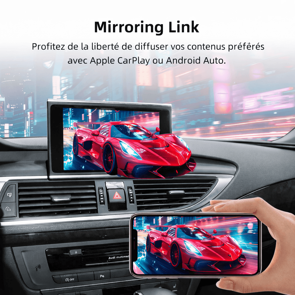 TOPTAKTILCarPlay Android Auto Decoder for Audi A6 (2012 - 2015) & A7 Q7 A8(2010 - 2018) MMI 3GÀ domicile