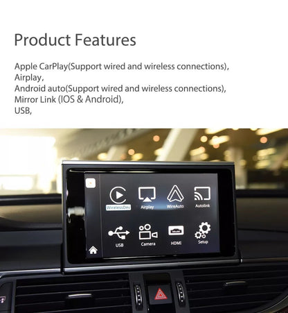 TOPTAKTILApple CarPlay sans fil | Rétrofit pour Audi | Android Auto | Décodeur | IntégrationÀ domicile