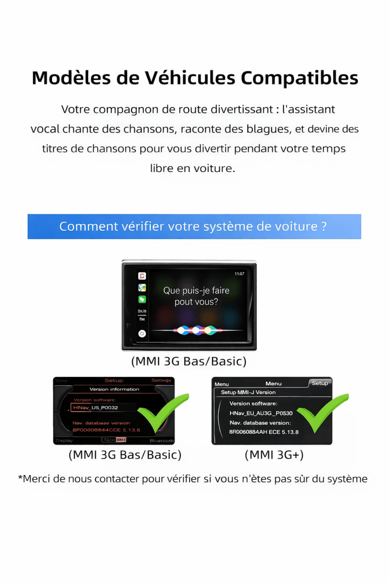 TOPTAKTILCarPlay Android Auto Decoder for Audi A6 (2012 - 2015) & A7 Q7 A8(2010 - 2018) MMI 3GÀ domicile