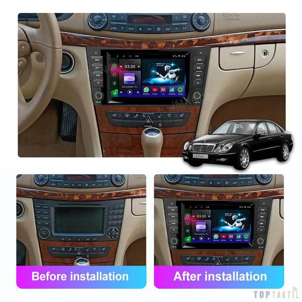TOPTAKTILMercedes E - Class W211 2002 - 2008 | Autoradio | Android 15 | Écran Tactile | CarPlay | Bluetooth | GPSÀ domicile