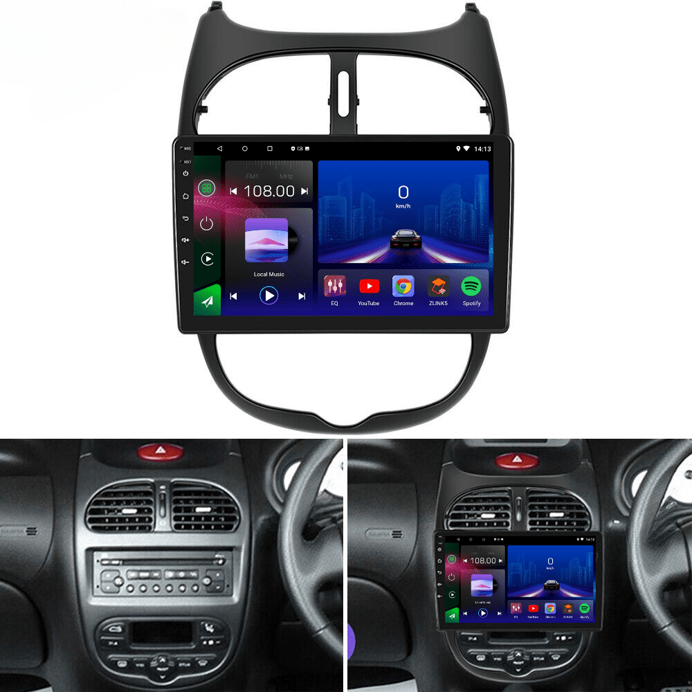 TOPTAKTILPeugeot 206 206 CC | 1998 - 2013 | Android 15 Autoradio | Apple CarPlay | Android Auto