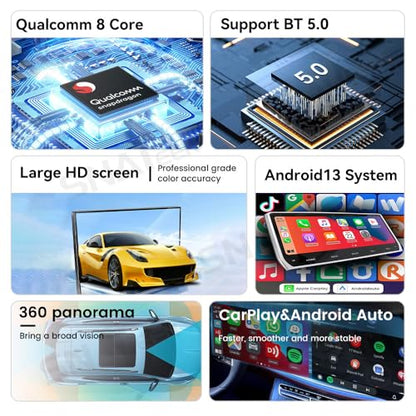 TOPTAKTILÉcran Android 15,6 Pouces 8+128GB pour Chevy Silverado / GMC Sierra 2019 - 2023 – Autoradio Style Tesla avec GPS, CarPlay Sans Fil et Son HD