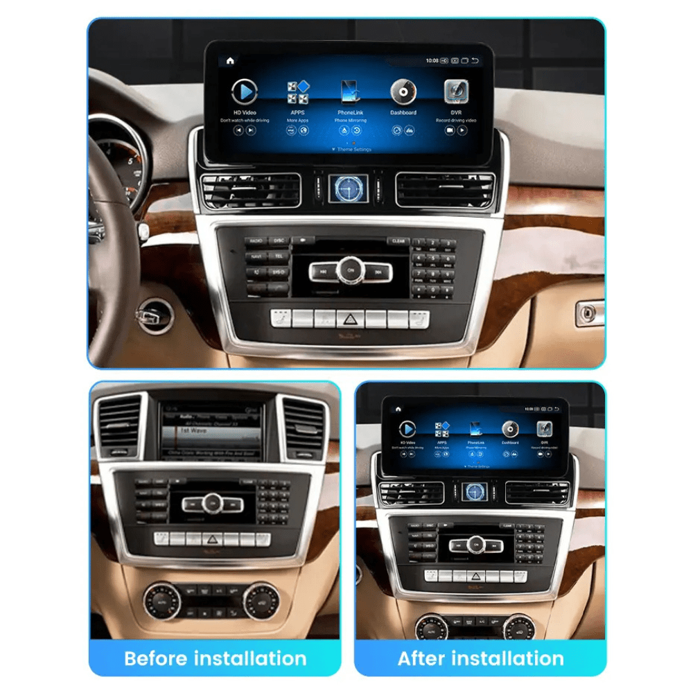 TOPTAKTILMercedes ML GL GLE GLS 2011 - 2019 W166 X166 Android 15 Autoradio CarPlay & Android Auto NTG 4.0 4.5 5.0