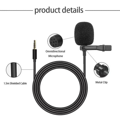 TOPTAKTILMicrophone audio mains libres universel 3,5 mm pour autoradio stéréo