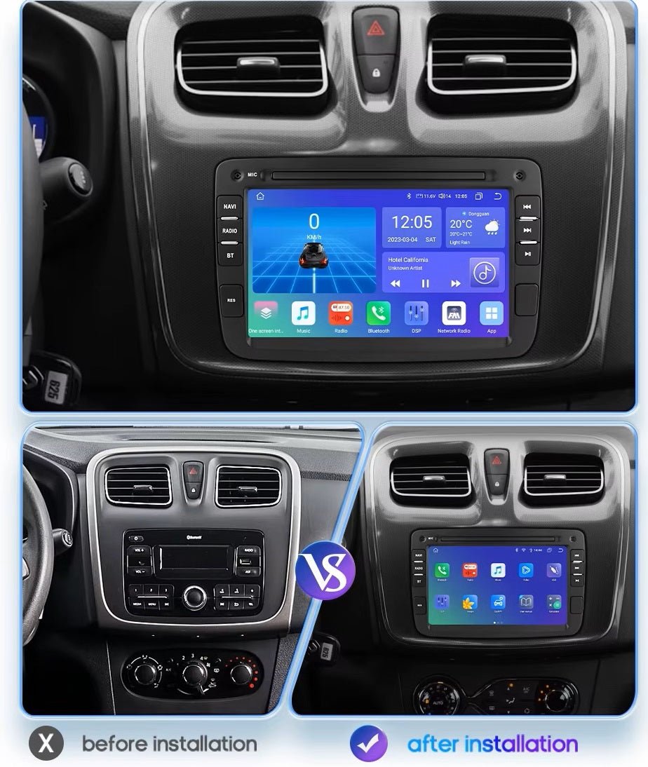 TOPTAKTILDacia Universal | Android 15 Autoradio | Apple CarPlay | Android Auto