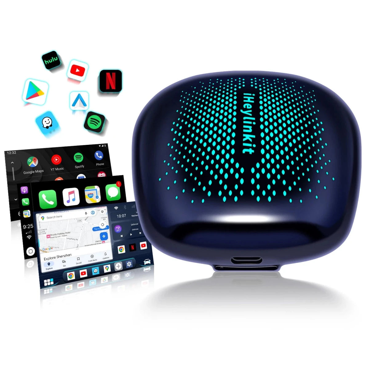 TOPTAKTILAdaptateur CarPlay Sans Fil AI – Android 13 | GPS | RAM 8G| Stockage 128G