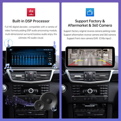 TOPTAKTILÉcran tactile 12.3" Android 13 pour Mercedes Classe E W212 (2009 - 2014) | Wireless CarPlay, Android Auto, GPSÀ domicile