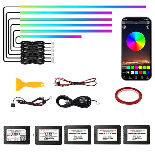 TOPTAKTILKit LED pour Voiture RGB - 16 Millions de Couleurs avec Contrôle App