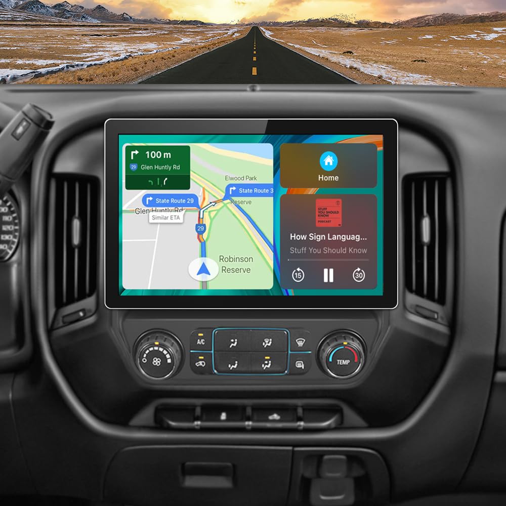 TOPTAKTILAutoradio stéréo 13,1" [6G + 128G] pour Chevrolet Silverado/GMC Sierra 2014 - 2018, GPS, WiFi, SWC, CarPlay sans fil, Android Auto