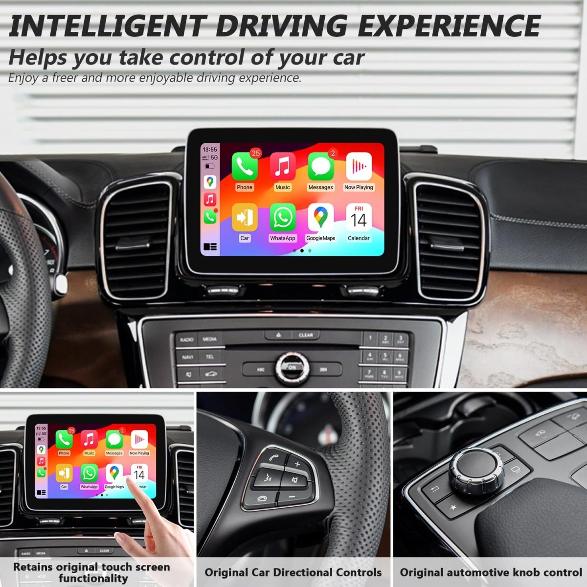 TOPTAKTILKit de Rétrofit CarPlay & Android Auto Mercedes - Benz C - Class W205 & GLC X253 (2016 - 2019, NTG5.0)