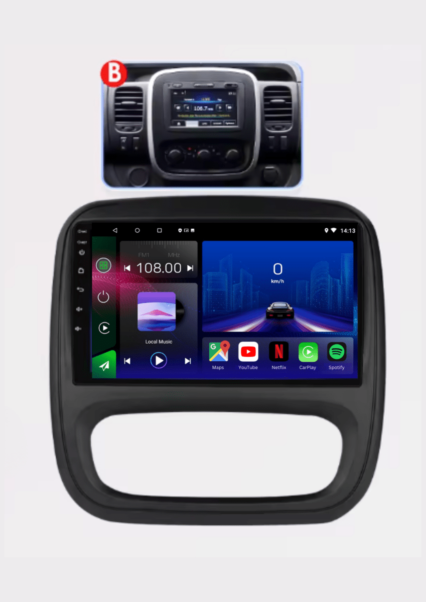 TOPTAKTILOpel Vivaro | Renault Traffic | 2014 - 2021 | Android 15 Autoradio | Apple CarPlay | Android Auto