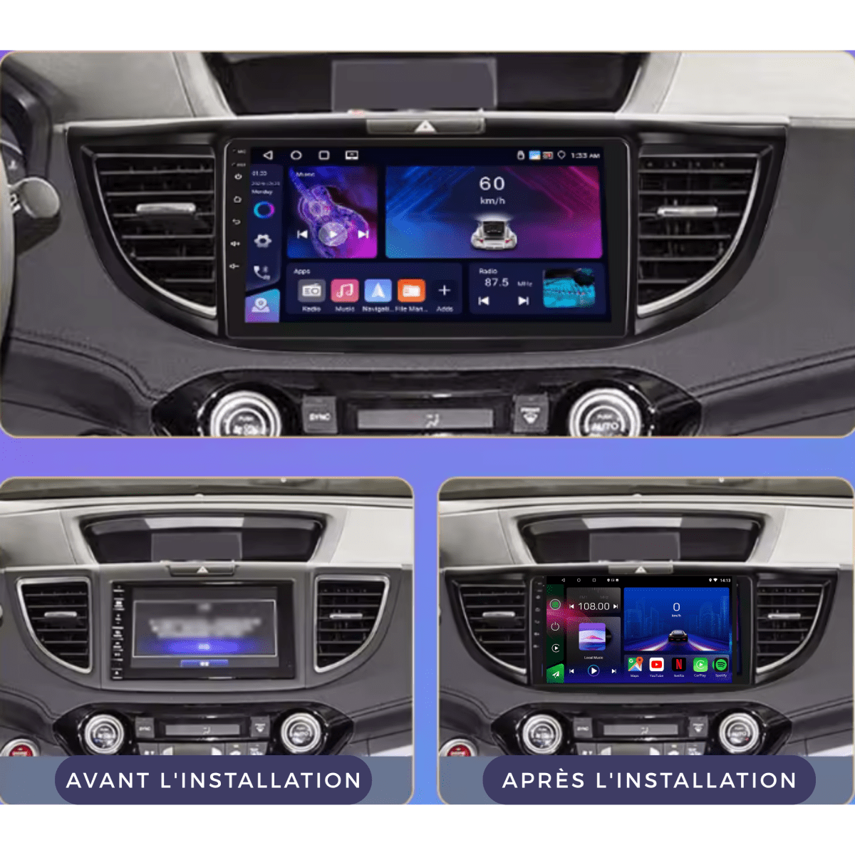 TOPTAKTILHonda CRV | 2012 - 2016 | Android 15 Autoradio | Apple CarPlay | Android Auto