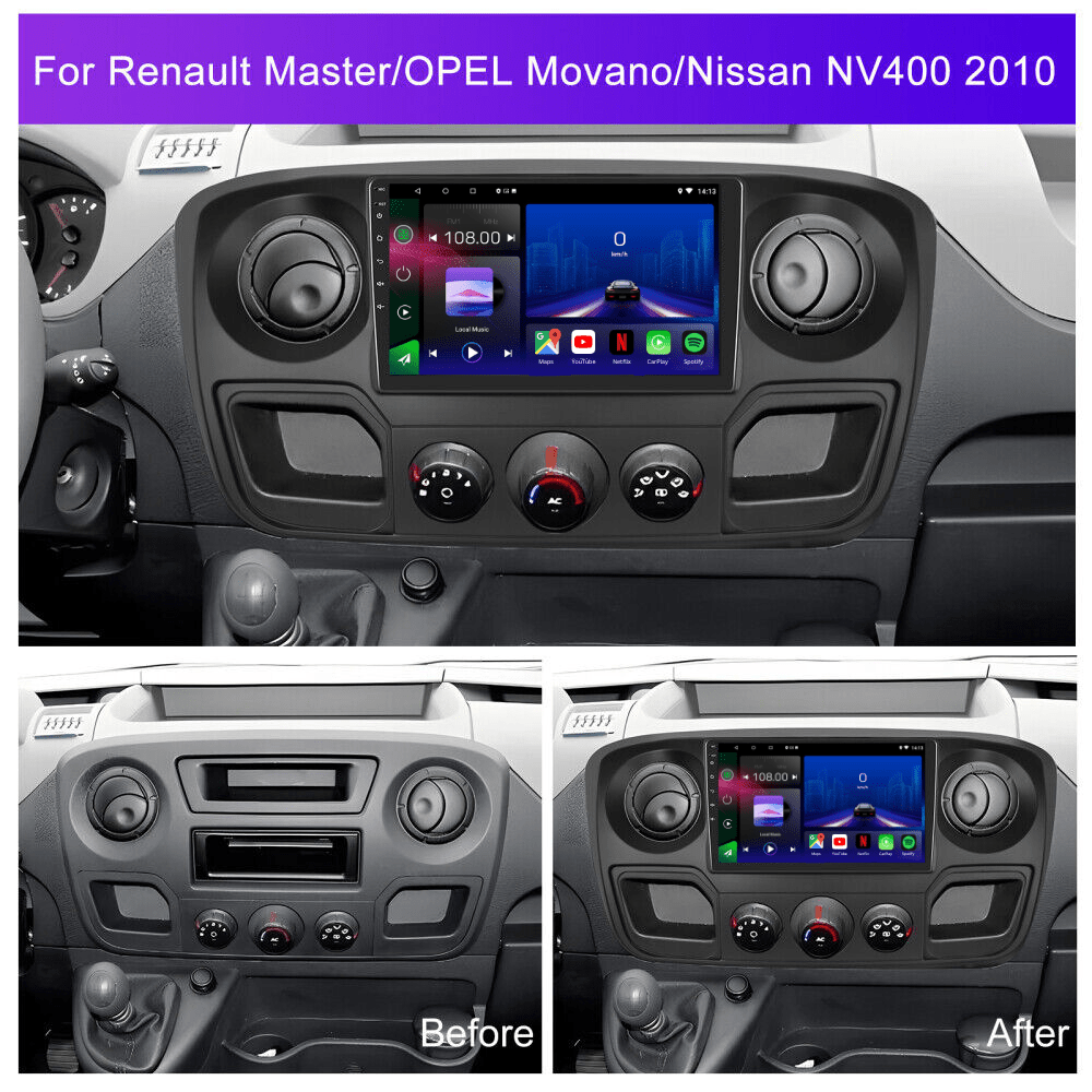 TOPTAKTILRenault Master | Opel Movano | Nissan NV400 2010 - 2019 | Android 15 Autoradio | Apple CarPlay | Android Auto