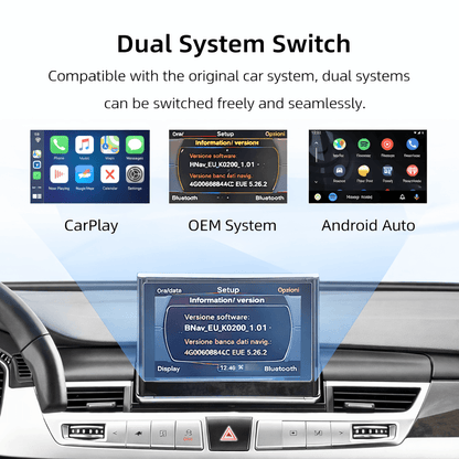 TOPTAKTILCarPlay Android Auto Decoder for Audi A6 (2012 - 2015) & A7 Q7 A8(2010 - 2018) MMI 3GÀ domicile