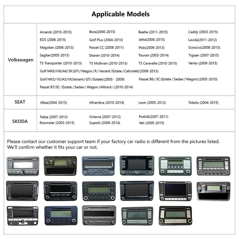 TOPTAKTILVolkswagen | Seat | Skoda | Écran 7 Pouces | Android 15 Autoradio | Apple CarPlay | Android Auto