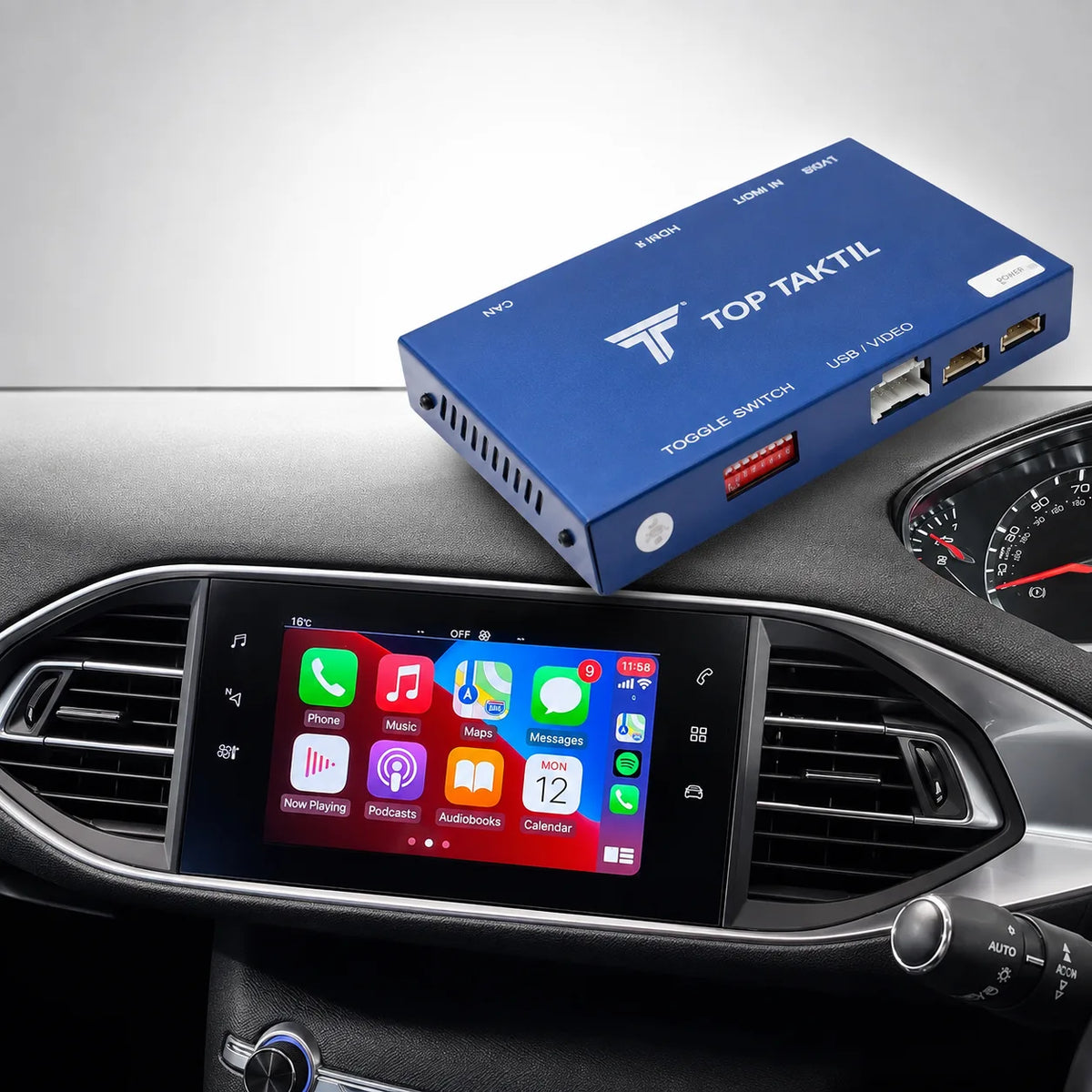 Apple CarPlay sans fil | Retrofit pour Peugeot Citroën | Android Auto | Décodeur | Intégration