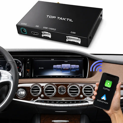 Kit Retrofit CarPlay & Android Auto sans fil pour Mercedes-Benz Classe S W222 (2014–2020, NTG5.0)