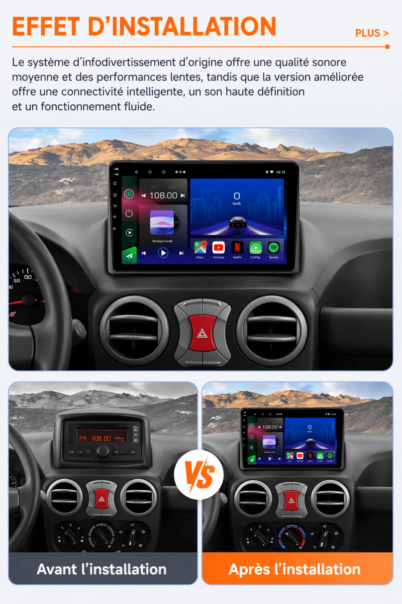 TOPTAKTILFiat Doblo Multijet | 2002 - 2017 | Autoradio Android 15 | CarPlay |Android Auto