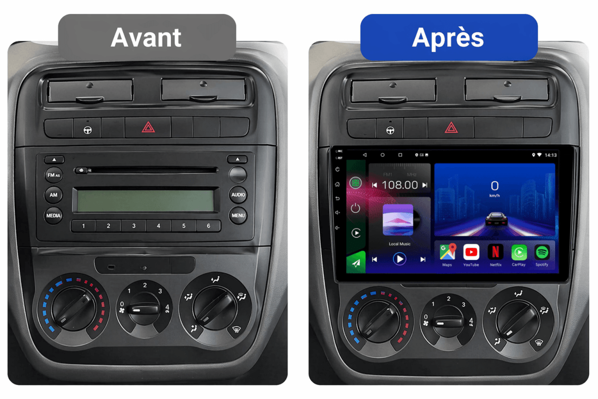 TOPTAKTILFIAT GRAND PUNTO | 2007 - 2014 | Autoradio Android 15 | CarPlay |Android Auto