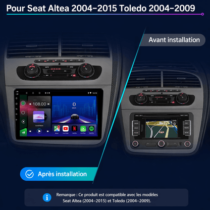 TOPTAKTILSeat Altea 2004 - 2015 | Seat Toledo 2004 - 2009| Android 15 | CarPlay | Bluetooth | GPS Intégré